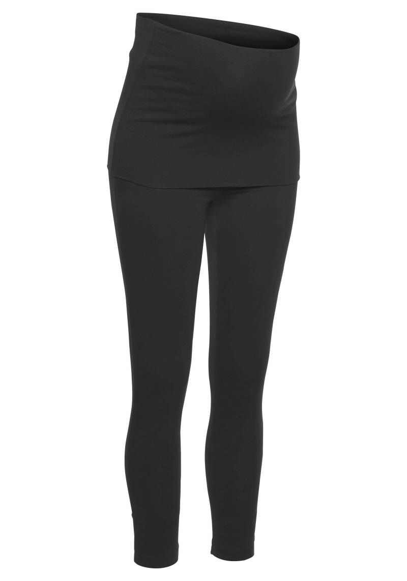 Neun Monate Umstandsleggings », Hose mit extrabreitem Umschlag, 2in1 Optik«, Für Schwangerschaft und Stillzeit von Neun Monate