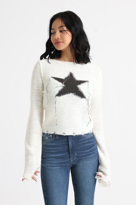 Nevertheless Crop Feinstrickpullover | Offwhite | Damen | L Nevertheless Crop Feinstrickpullover | Offwhite | Damen | L von Nevertheless