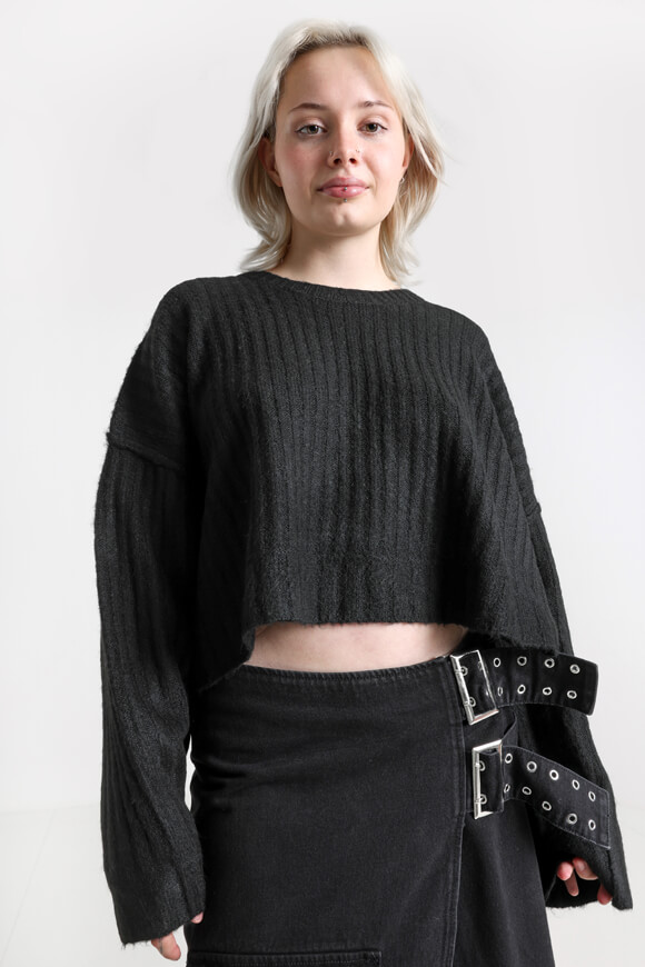 Nevertheless Oversize Strickpullover | Schwarz | Damen  | L von Nevertheless