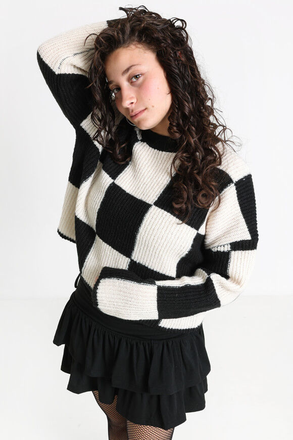 Nevertheless Strickpullover | Schwarz + Offwhite | Damen  | M von Nevertheless