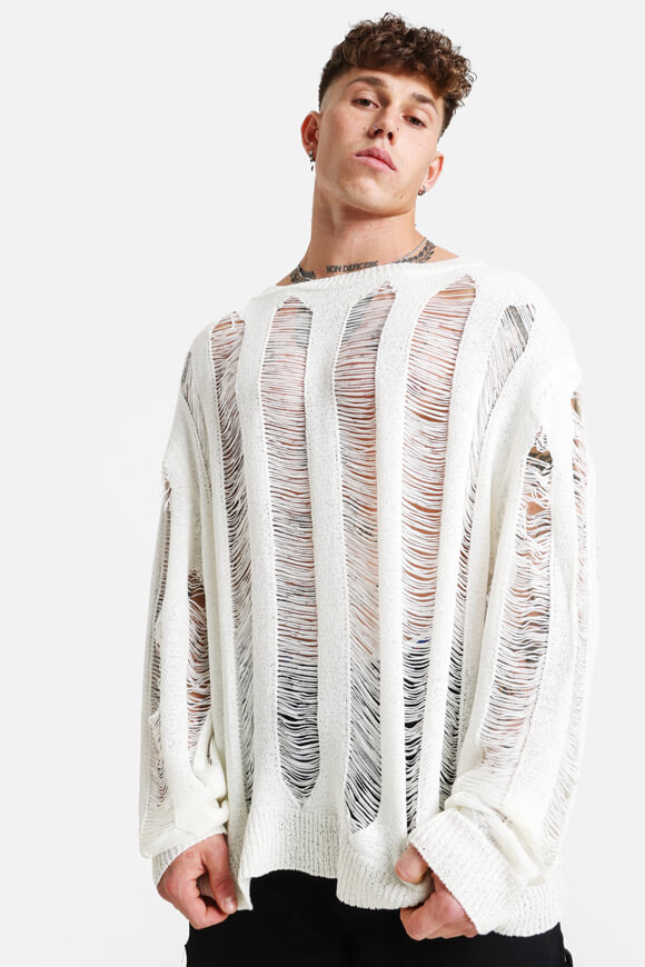 Nevertheless Strickpullover | Offwhite | Herren  | L von Nevertheless