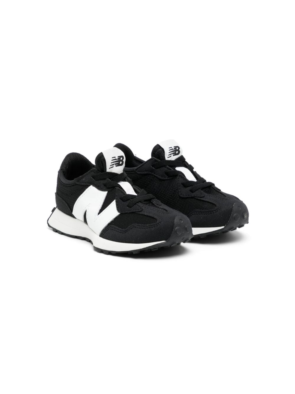 New Balance Kids 327 logo-patch panelled sneakers - Black von New Balance Kids