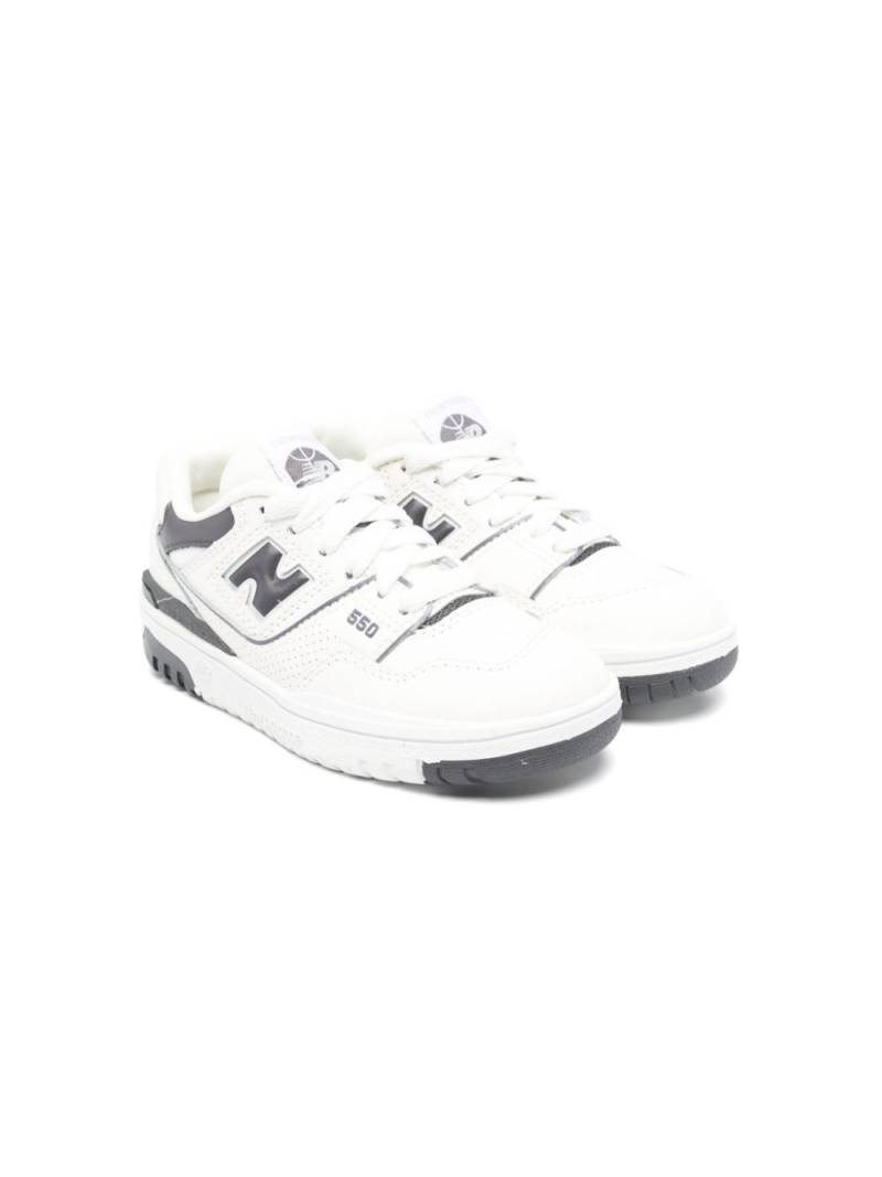 New Balance Kids 550 leather chuncky sneakers - White von New Balance Kids