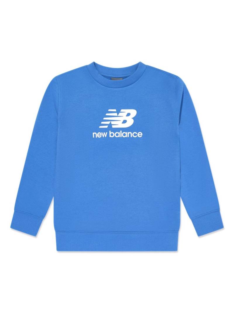 New Balance Kids brushed logo-print sweater - Blue von New Balance Kids