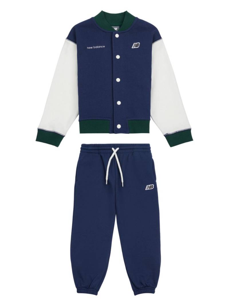 New Balance Kids logo-patch tracksuit - Blue von New Balance Kids