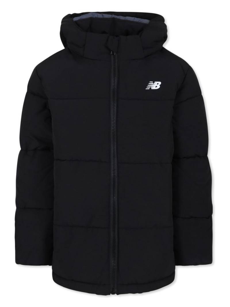 New Balance Kids logo-print puffer jacket - Black von New Balance Kids