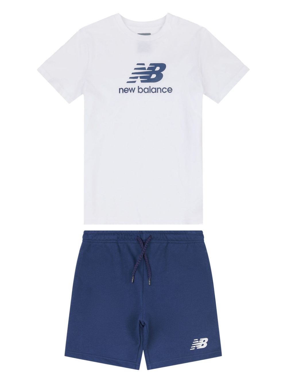 New Balance Kids logo-print shorts set - White von New Balance Kids