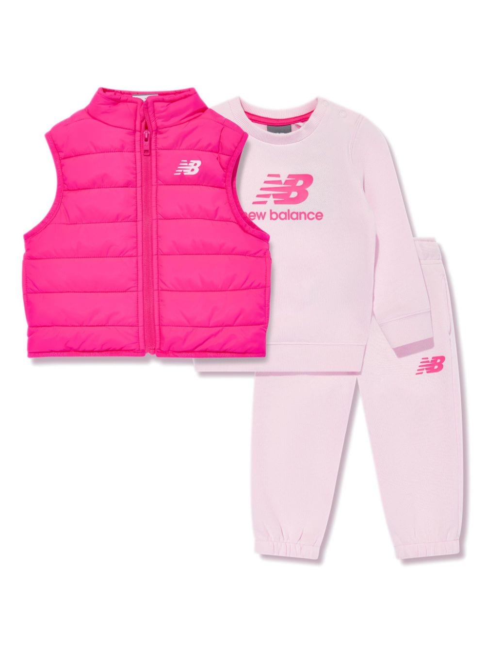 New Balance Kids logo-print tracksuit (set of three) - Pink von New Balance Kids