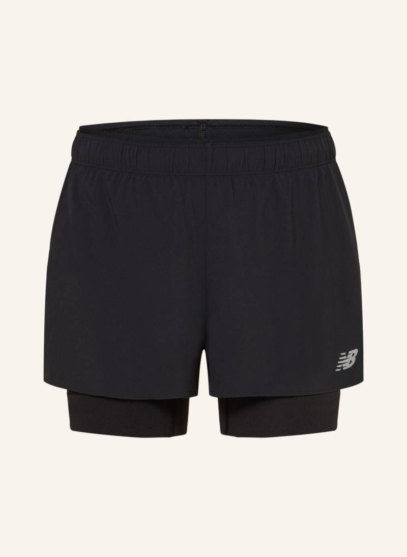 New Balance 2-in1-Laufshorts schwarz von New Balance