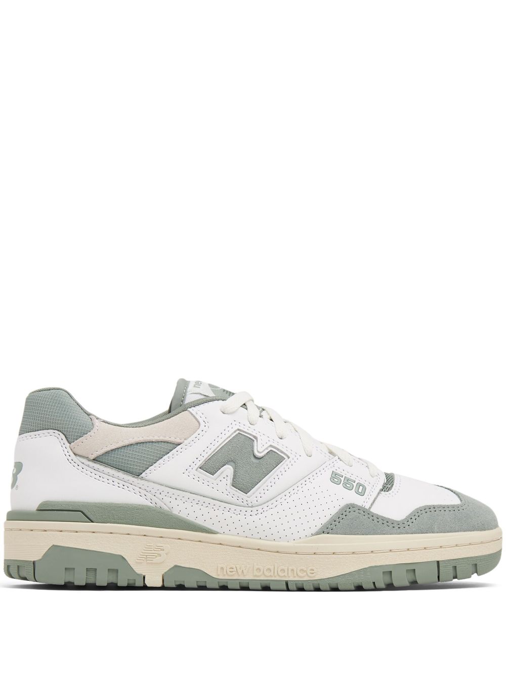 New Balance 550 logo-embossed leather sneakers - White von New Balance
