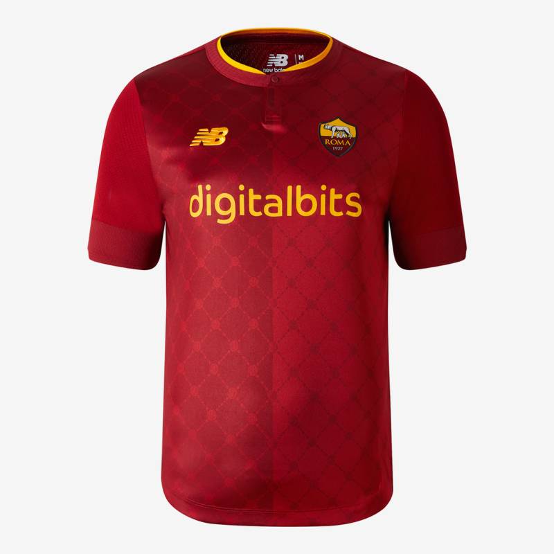 New Balance AS Roma Home SS Jersey 22/23 Regular Fit Herren, rot, Grösse: S von New Balance