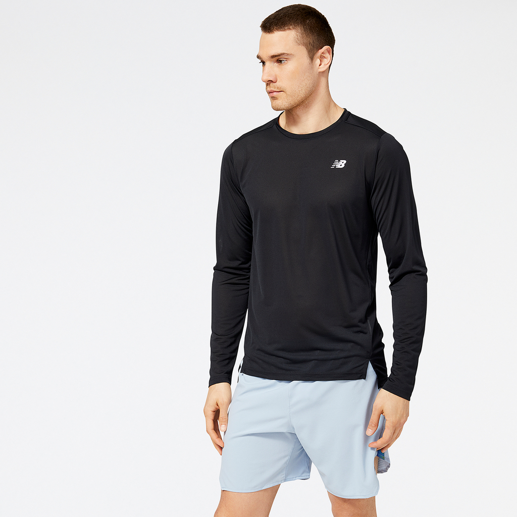 New Balance Accelerate Long Sleeve Athletic Fit Herren, schwarz, Grösse: S von New Balance