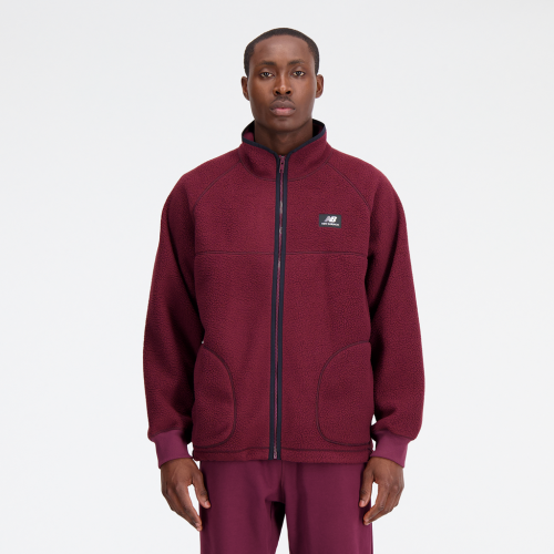 New Balance Athletics Polar Fleece Full Zip - rot (Grösse: S) von New Balance