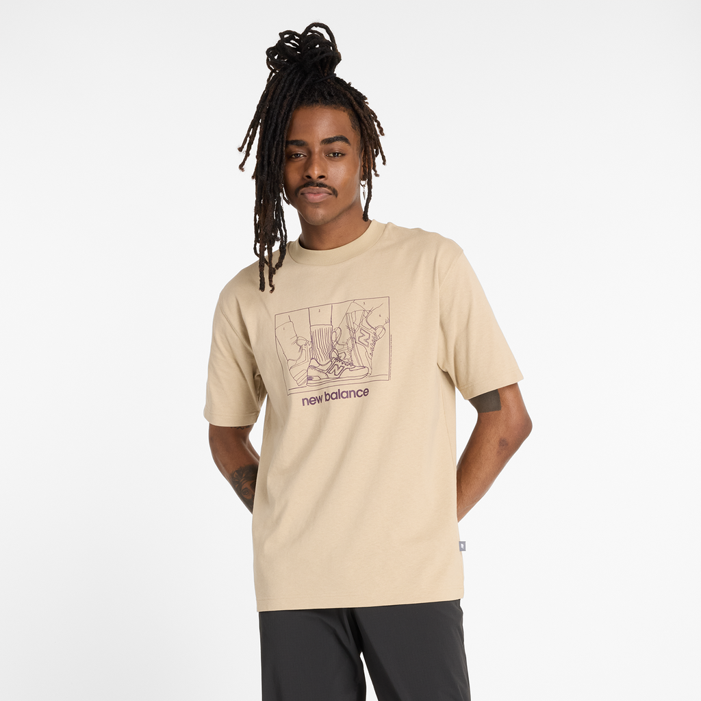 New Balance Athletics Relaxed Science T-Shirt Herren, beige, Grösse: S New Balance Athletics Relaxed Science T-Shirt Herren, beige, Grösse: S von New Balance