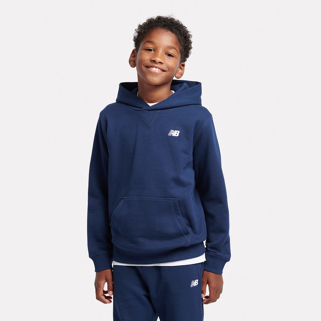 New Balance B New Balance French Terry Small Logo Hoodie  Jungen, blau, Grösse: 7-8 Years von New Balance