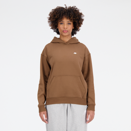 New Balance Damen Athletics French Terry Oversized Hoodie - braun (Grösse: L) von New Balance