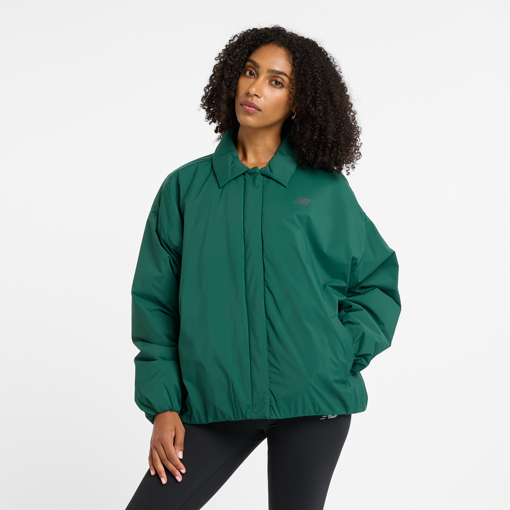 New Balance W Coaches Jacket Oversized Fit Damen, grün, Grösse: XS von New Balance