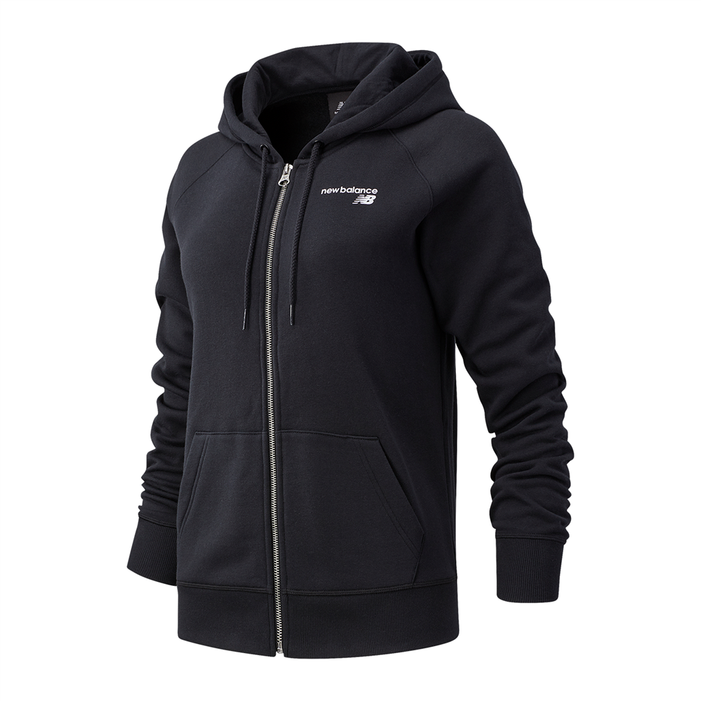 New Balance W NB Classic Core Fleece Fashion Full Zip Relaxed Fit Damen, schwarz, Grösse: XS von New Balance