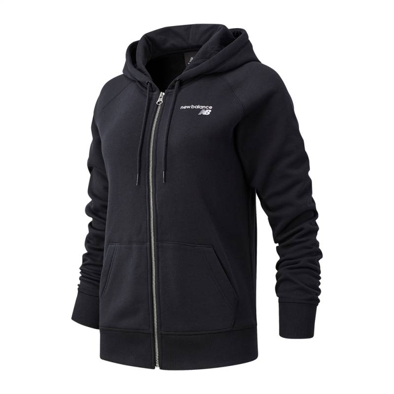 New Balance Damen Freizeitjacke W NB Classic Core Fleece Fashion Full Zip, Schwarz, Relaxed Fit Fit, ideal für Freizeit & Reisen von New Balance