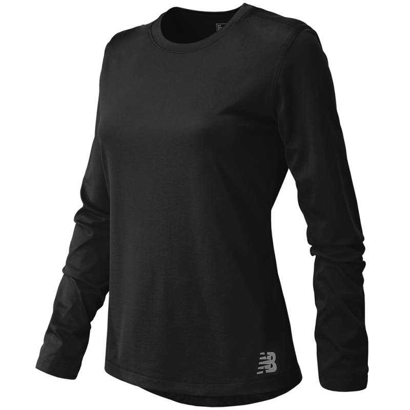 New Balance Damen Funktionsshirt W Core Run Long Sleeve, Schwarz, Athletic Fit, ideal für Training, Fitness & Running von New Balance