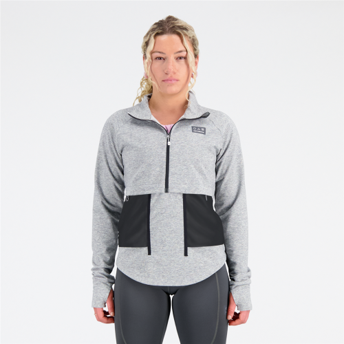 New Balance Damen Impact Run AT Spinnex 1/2 Zip - grau (Grösse: L) von New Balance