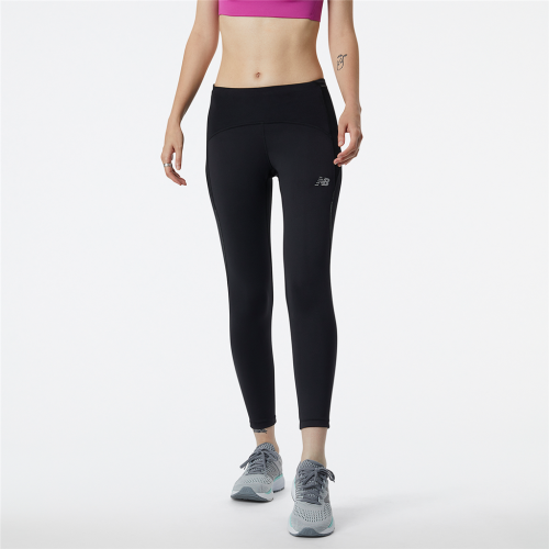 New Balance Damen Impact Run Crop - schwarz (Grösse: XS) von New Balance