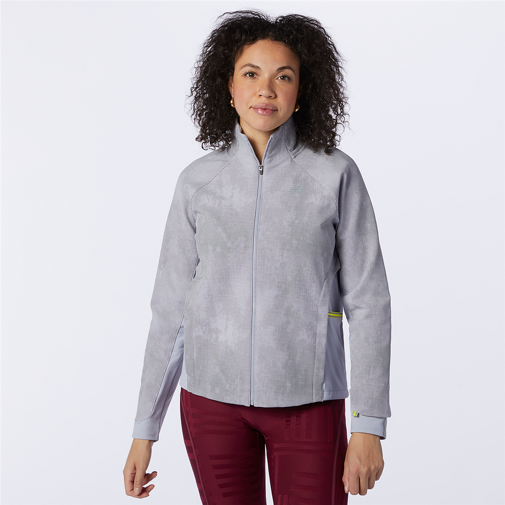 New Balance W Reflective Impact Run Winter Jacket Athletic Fit Damen, grau, Grösse: XS von New Balance