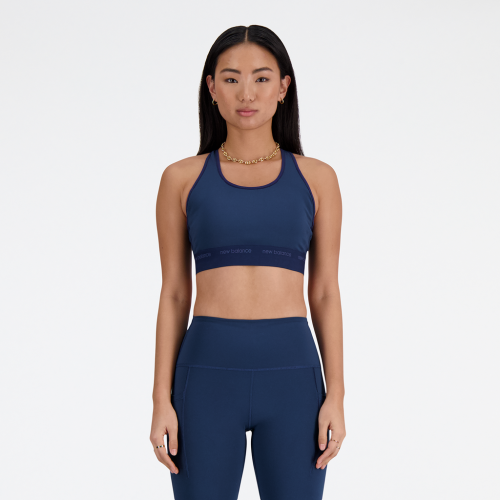 New Balance Damen Medium Support Sleek Pace Bra - blau (Grösse: L) von New Balance