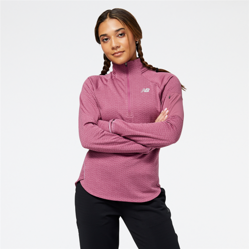 New Balance Damen NB Heat Grid Half Zip - pink (Grösse: L) von New Balance