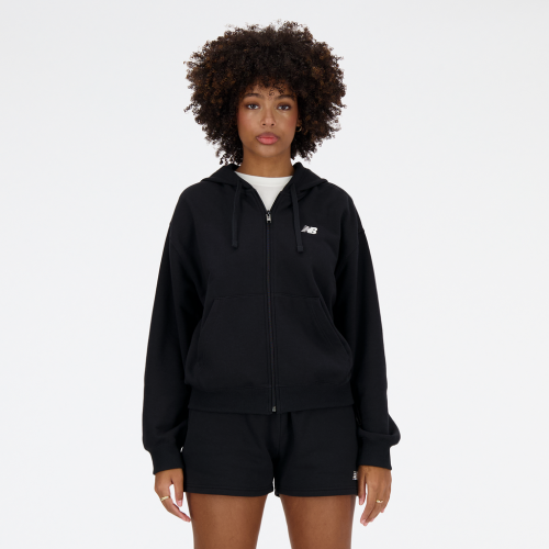 New Balance Damen New Balance French Terry Full Zip Hoodie - schwarz (Grösse: S) von New Balance