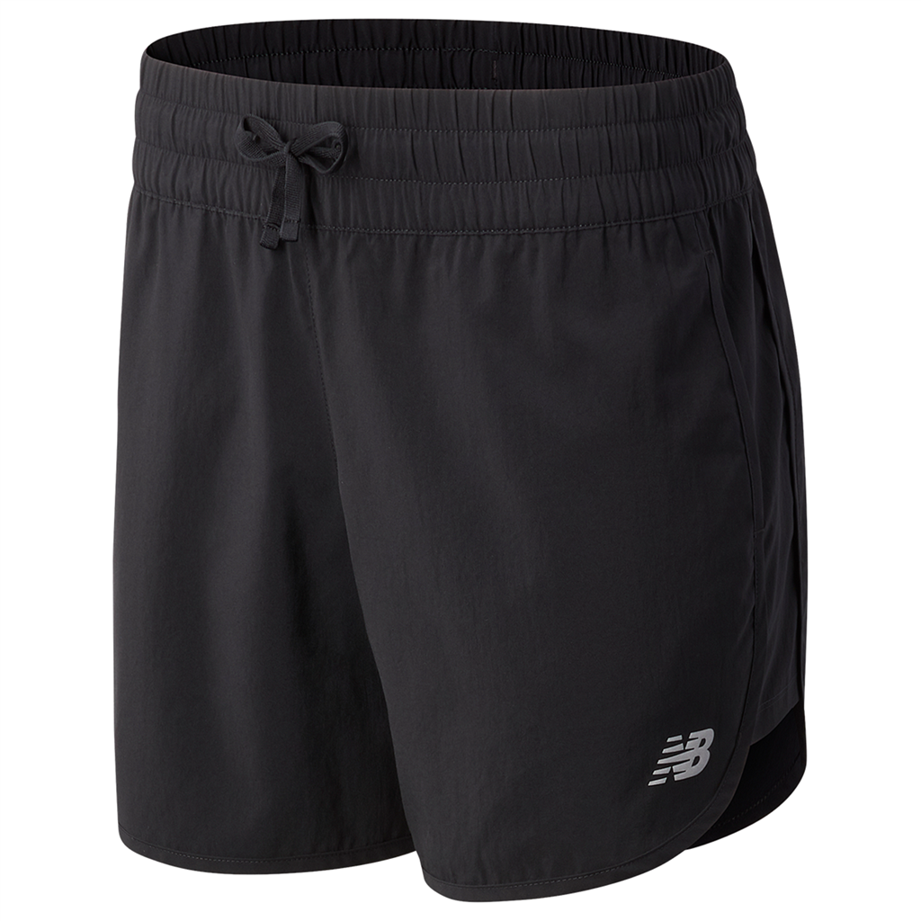 New Balance Damen Shorts W Core 5 inch , Schwarz, Athletic Fit, ideal für Training, Fitness & Running von New Balance