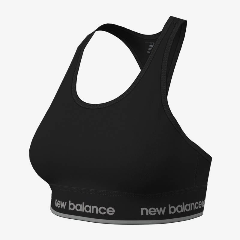 New Balance W Medium Support Sleek Pace Bra Fitted Damen, schwarz, Grösse: XS von New Balance