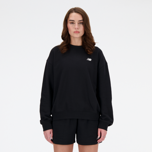 New Balance Damen Sport Essentials French Terry Small Logo Crew - schwarz (Grösse: XL) von New Balance