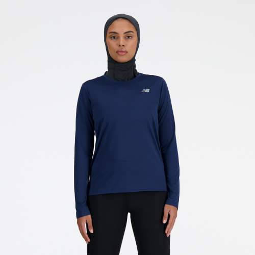 New Balance Damen Sport Essentials Long Sleeve - blau (Grösse: S) von New Balance