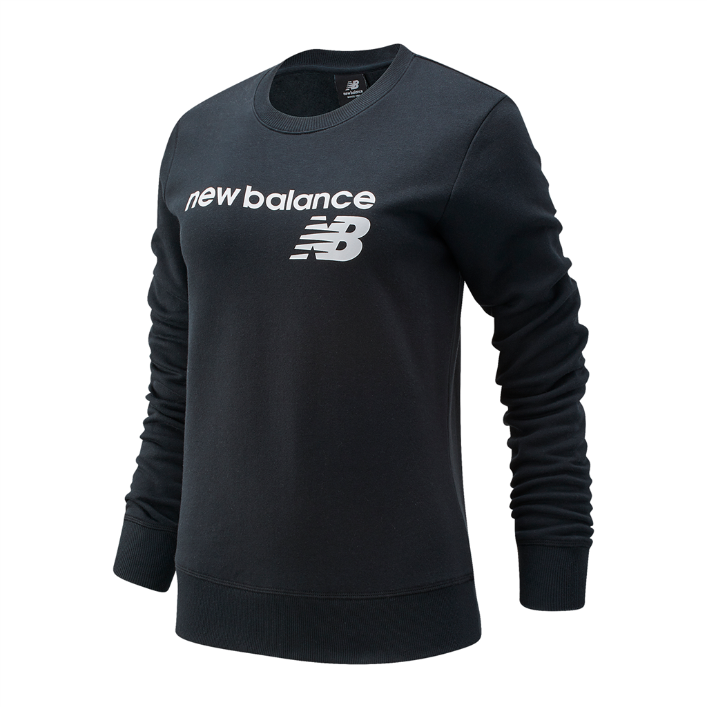 New Balance Damen Sweatshirt und Pullover W NB Classic Core Fleece Crew, Schwarz, Athletic Fit, ideal für Freizeit & Reisen von New Balance