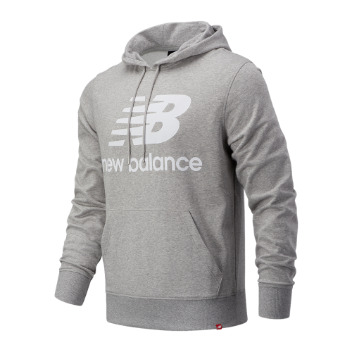 New Balance Essentials Stacked Logo PO Hoodie - grau (Grösse: XL) von New Balance