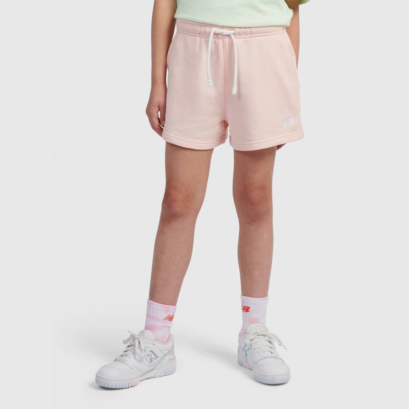 New Balance G New Balance French Terry Small Logo Short  Mädchen, pink, Grösse: 7-8 Years von New Balance