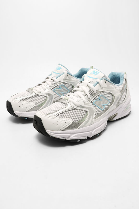 New Balance GR530 Sneaker | White + Light Blue + Silver | Mädchen  | EU38 von New Balance