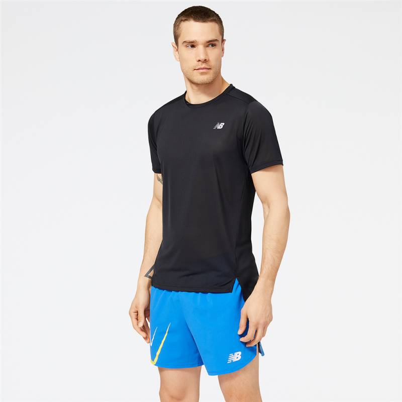 New Balance Accelerate Short Sleeve Athletic Fit Herren, schwarz, Grösse: S von New Balance