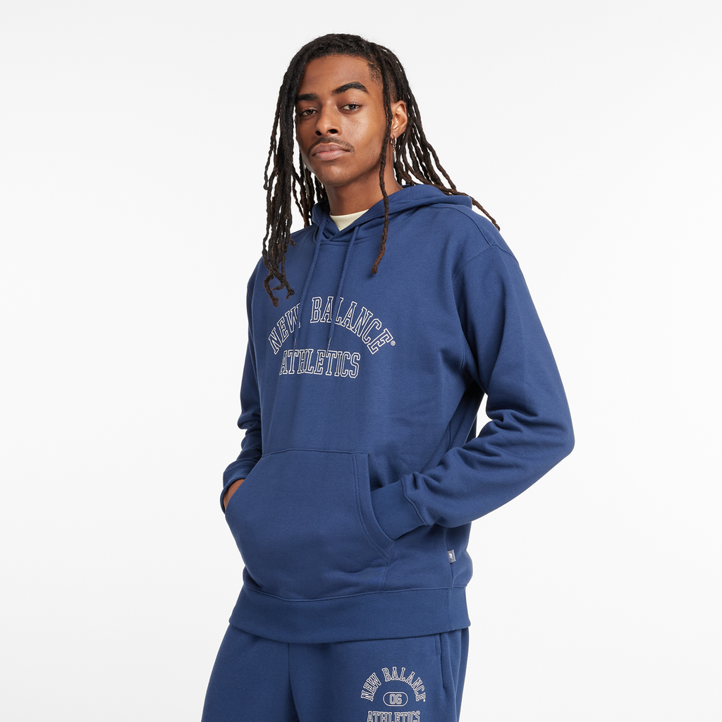 New Balance Graphic Hoodie Relaxed Fit Herren, blau, Grösse: XS von New Balance