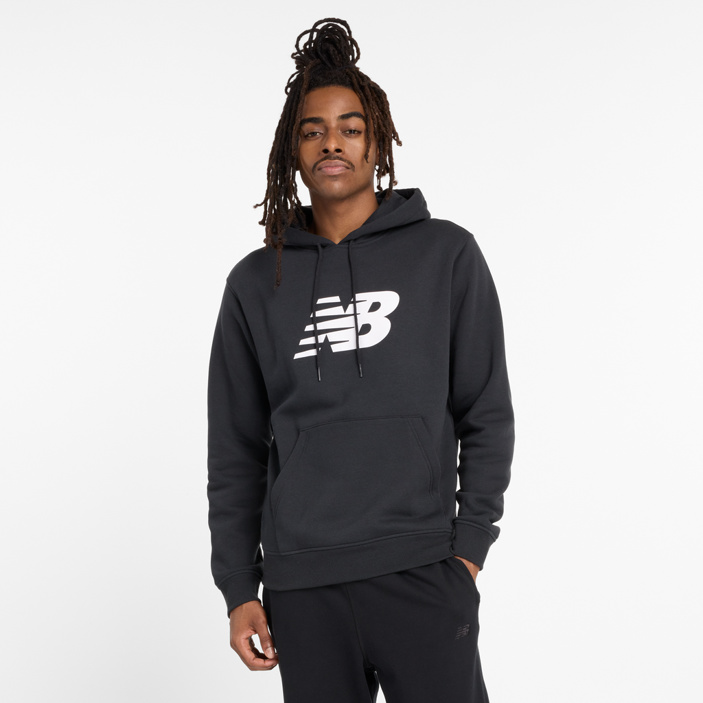 New Balance Herren Kapuzenpullover Sport Core Brushed Hoodie, Schwarz, Regular Fit, ideal für Freizeit & Reisen von New Balance