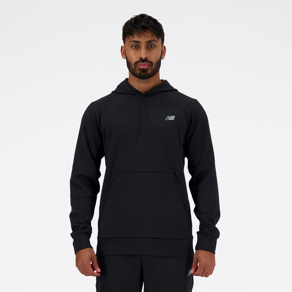 New Balance Herren Kapuzenpullover Tech Knit Pull Over Hoodie, Schwarz, Regular Fit, ideal für Training, Fitness & Running von New Balance