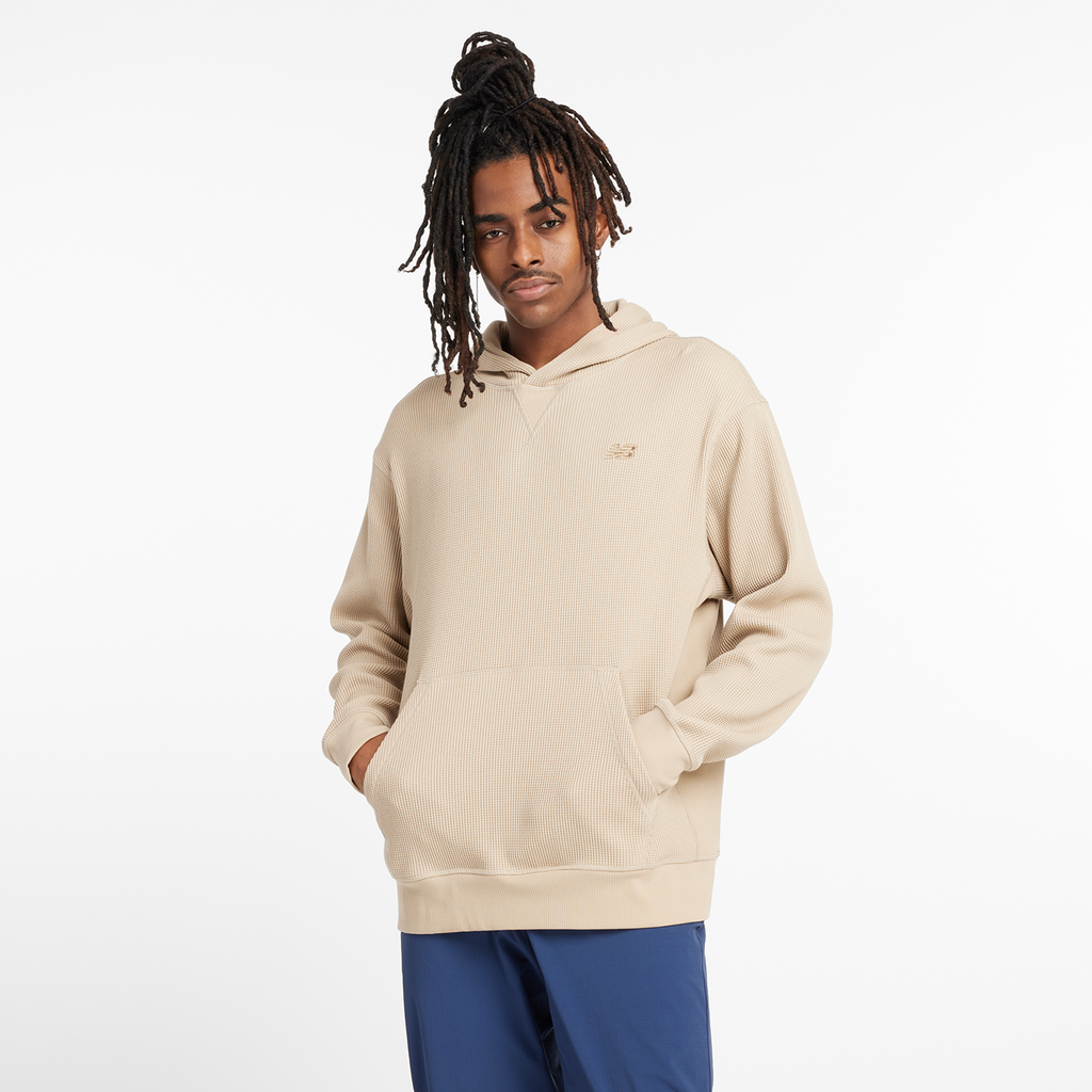 New Balance Waffle Knit Hoodie Relaxed Fit Herren, beige, Grösse: XS von New Balance