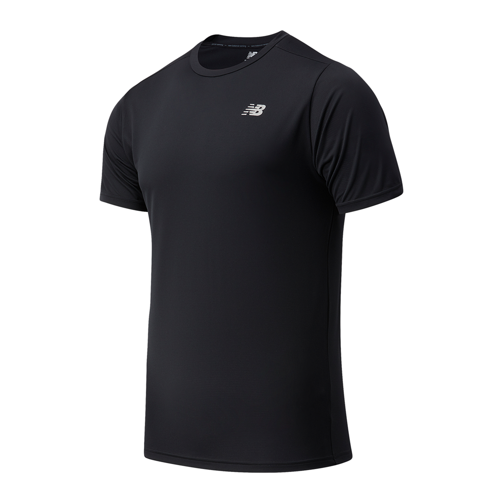 New Balance Herren Funktionsshirt Core Run  Sleeve, Schwarz, Athletic Fit, ideal für Training, Fitness & Running von New Balance