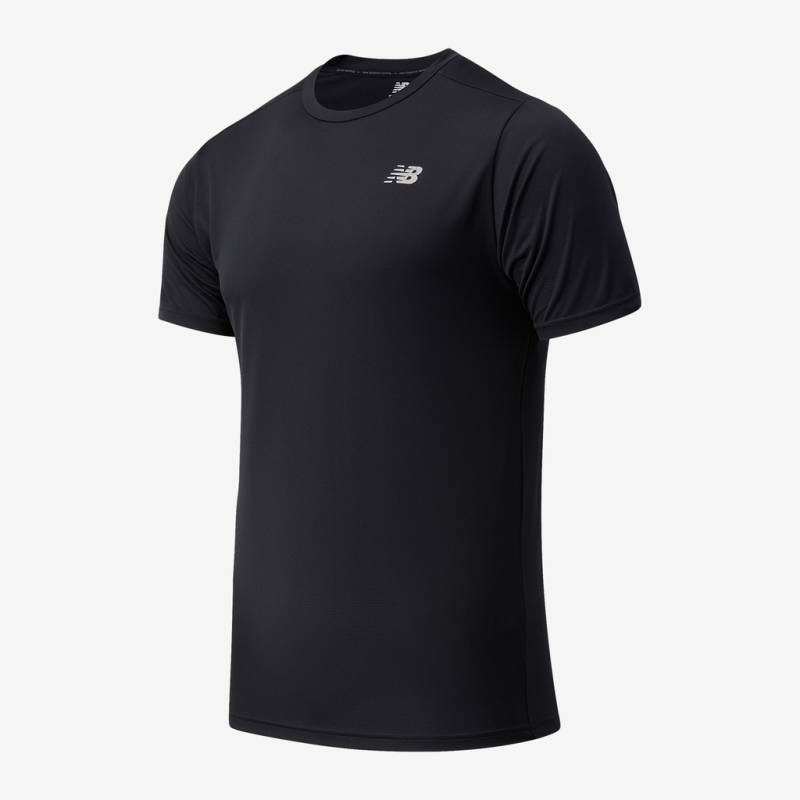 New Balance Core Run Short Sleeve Athletic Fit Herren, schwarz, Grösse: S von New Balance