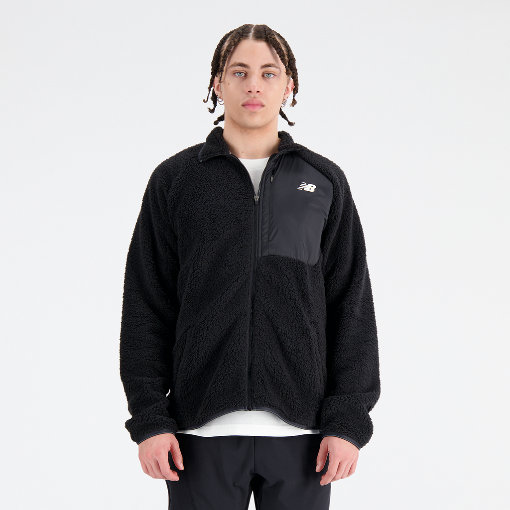 New Balance Q Speed Sherpa Jacket Athletic Fit Herren, schwarz, Grösse: S von New Balance