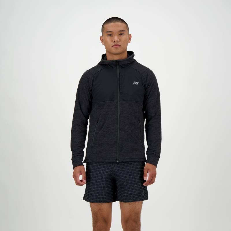 New Balance Heat Grid Hooded Full Zip Regular Fit Herren, schwarz, Grösse: XS von New Balance