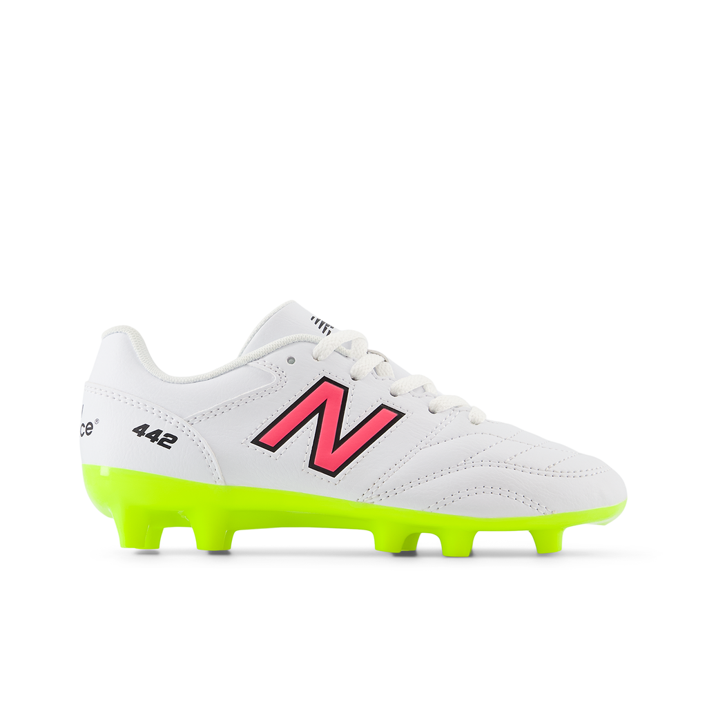 New Balance JS43FWH2 442 v2 Academy FG JNR Unisex Nockenschuhe, Weiss von New Balance