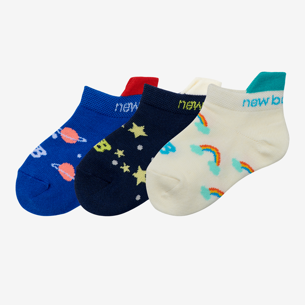 New Balance Kids No Show Tab Socks 3 Pair  Unisex, mehrfarbig, Grösse: S von New Balance