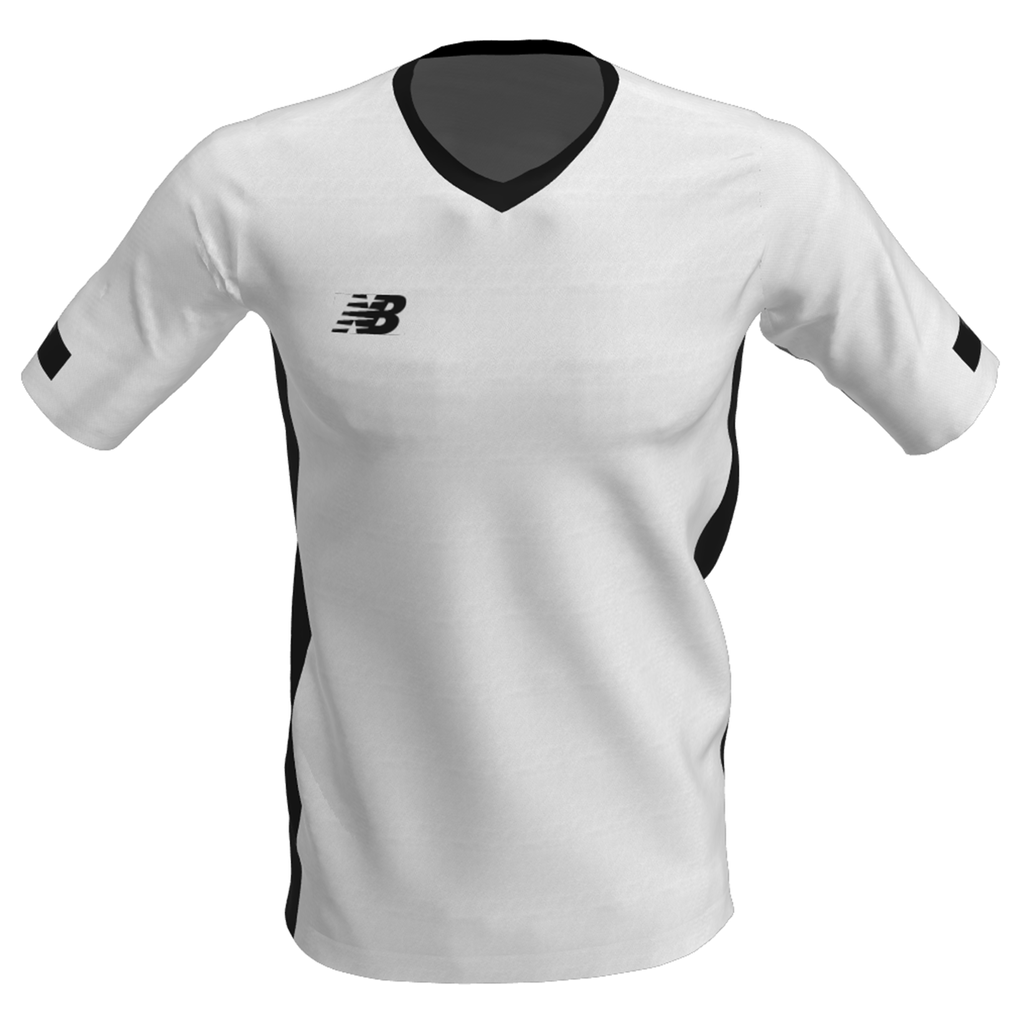 New Balance Kinder Funktionsshirt TW Game Kit SS Jersey JNR, Weiss, ideal für Ballsport & Teamsport von New Balance